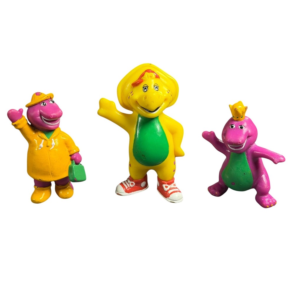 Vintage Barney and BJ PVC Figures Set 1993 1996 The Lyons Group 90s Toys